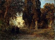 Oswald achenbach Klostergarten oil painting reproduction